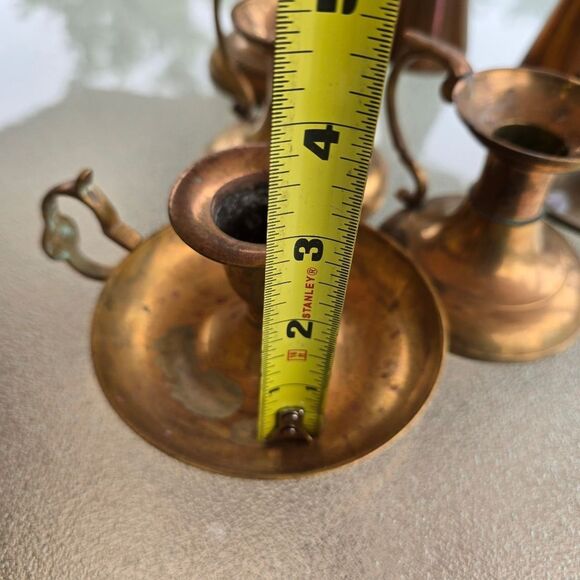 Vintagr Brass Candle Holder Lot Of 12 - Picture 6 of 12